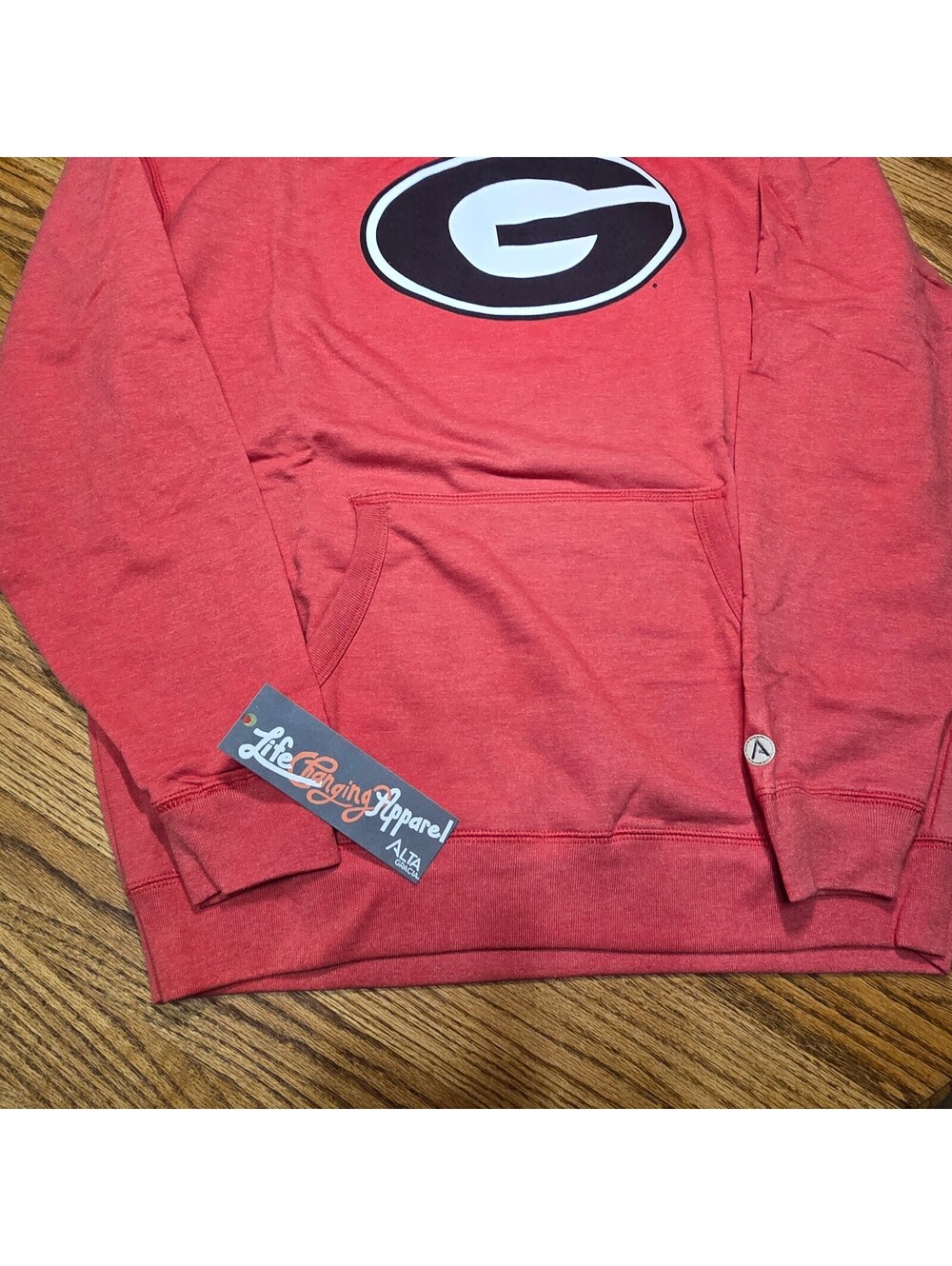 NWT Alta Gracia Georgia Bulldogs Hoodie Sweatshirt Red Men's Size Large UGA